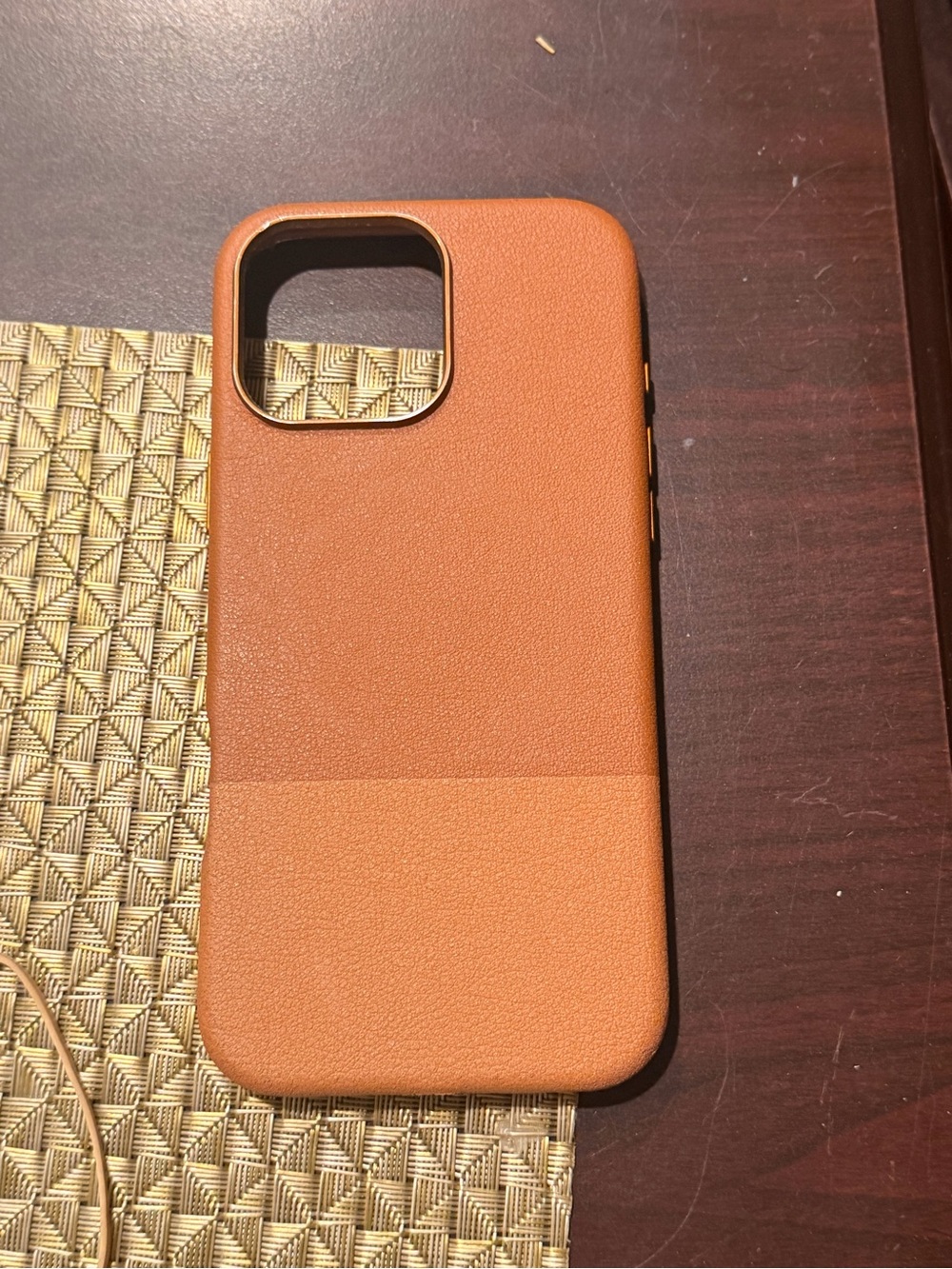 OtterBox Tan/Brown Leather-Style Phone Case for the iPhone 16 Pro Max